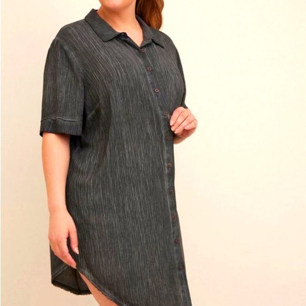 ❤️NWT TORRID SWIM COVER MACHINE WASHABLE GAUZE BUTTON UP COVER-UP DRESS - Picture 7 of 11